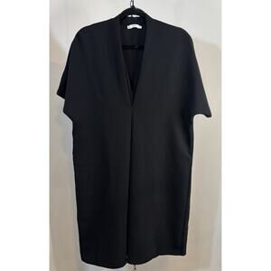 Vince Women's Sz. S Black Double V Neck Popover Shift Dress